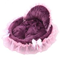 Wholesale Princess Dog Bed Soft Sofa For Small Dogs Pink Lace Puppy House Pet Doggy Teddy Bedding Cat Dog Beds Nest Mat Kennels K2