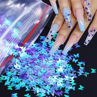 Wholesale Butterfly Glitter Nail Sequins D Nail Art Flakes Colorful Confetti Glitter Sticker Decals Manicure Nail Art Design Makeup DIY