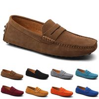 Wholesale doudou men s casual driving shoes soft sole fashion footwear all match lazy bronze light Green orange comfortable breathable sports outdoor sneakers