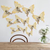 Wholesale NEWButterfly Decals Wall Stickers D Refrigerator Decor Sizes for Party Bedroom Wedding Living Room Cake Decorating RRE11769