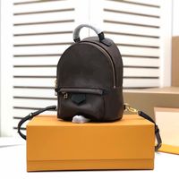 Wholesale Mini Backpack Classic Coated Canvas with Leather Trim Golden Tone Zippers Quilted Foam backed Straps Suit for Shoulder or Crossbody Use