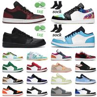 Wholesale Jumpman s Low Basketball Shoes Carbon Fiber All Star University Red Black Crimson Tint UNC Starfish Fragment Womens Mens Sneakers Trainers Runners Size