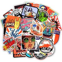 Wholesale 50 Retro Travel Style Funny Stickers Toys for Kids DIY Luggage Laptop Snowboard Skateboard Tablet Guitar Bicycle Motorbike Water Bottle