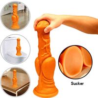 Wholesale NXY Dildos Soft Huge Horse Adult Sex Toys Women Men Vagina Anal Butt Plug No Vibrator With Suction Cup Big Fake Strapon Long