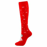 Wholesale Christmas Decorations Compression Stockings Socks Knee Support Thigh High Sock For Running Cycling Travel Pregnancy