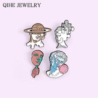 Wholesale Human Art Statue Enamel Pins Classic Figure Sculptor Brooches Backpacks Lapel Pin Badge Metal Jewelry Gift for Friends H1018