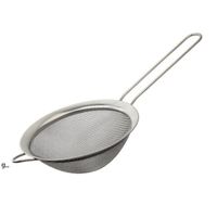 Wholesale Stainless Steel Fine Mesh Strainer Colander Flour Sieve with Handle Juice and Tea Strainer Kitchen Tools RRF12786
