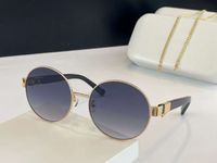 Wholesale 497 Sonnenbrille Quality Case Sunglasses Chain Necklace Gold Sol Sun Glasses Gafas De Top Round Grey With Womens Box Waobq