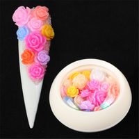 Wholesale Nail Art Kits Grid Set D Rose Imitation Pearl Petal Flowers Arylic Bow Tie Rhinestone Gems Decorations Manicure DIY Tips
