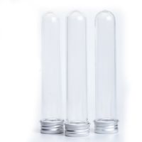 Wholesale 40ml packing bottles mask bath salt test PET tube with aluminum cap plastic Cosmetic Packaging