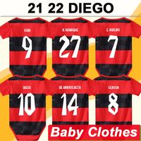Wholesale 21 Baby Clothes Flamengo DIEGO PEDRO Soccer Jerseys E RIBEIRO DE ARRASCAETA GABI Home Away BB Football Shirts Short Sleeve