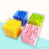 Wholesale 5 CM D Cube Puzzle Maze Toy Hand Game Case Box Fun Brain Game Challenge Fidget Toys Balance Educational Toys for children DC973