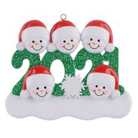 Wholesale 70920A Christmas Tree Ornament Party Decorations Snowman Family of Xmas Gift for Mom Dad Kid Grandma