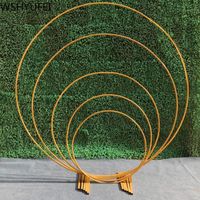 Wholesale Party Decoration Artificial Wrought Iron Round Ring Arch Door Simulation Flower Row House Holiday Celebration Wedding Christmas EMS