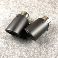 Wholesale 1 Pair Universal Carbon Fiber Exhaust Pipe Curly Edge Matte Exhausts Tips Akrapovic Car Style Muffler Tail End Tip