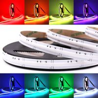 Wholesale Strips LEDs M Soft Flexible Colorful RGB RGBW COB Strip LED Bar Lihgt V RA Decor Lighting With WIFI Mobile Controlled Dimmer