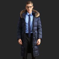 Wholesale Long Goose Down Jacket Men Winter Coat Raccoon Fur Collar Puffer Korean Parka Men s s Nf6608am g J3097