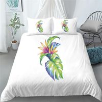 Wholesale Bedding Sets Tropical Flower Digital Duvet Cover Set Single Twin Double Queen King Cal Size Bed Linen