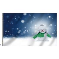 Wholesale Custom Cute Snow Baby x150cm Flag D Polyester Fabric Posters x5ft Popular Home Decor Banners RRD12599