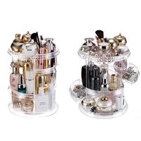 Wholesale Storage Boxes Bins Large Desktop Cosmetics Box Creative DIY Degree Rotation Transparent Acrylic Makeup Organizer Jewelry Drawer