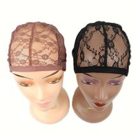 Wholesale Beanies Lace Cap For Making Wigs With Adjustable Strap On The Back Glue free Caps Wig Hair Net High Quality Accessories