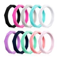 Wholesale Wedding Rings set Eco Friendly Engagement Silicone For Women Mens Finger Rubber Bands Crossfit Anillos CN043