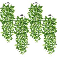 Wholesale Decorative Flowers Wreaths Artificial Hanging Plants Fake Ivy Vine For Wall Home Porch Garden Wedding Garland Outside No Basket