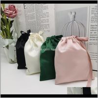Wholesale Silk Satin Jewelry Gift Bag Drawstring Dust Proof Jewellery Cosmetic Crafts Storage Pouches Boutique Shop Packaging Ideas Rrx Crvm7