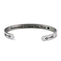 Wholesale Mother s Day Gifts Stainless Steel Bracelet Jewelry Daughter Son s Gift For Mom Refined Inspiring I Love You Mom s Bangle