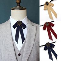 Wholesale Bow Ties Men s Shirt Rhinestone Butterfly Neck Collar Legal Uniform Ribbon Bowtie Elastic Band Handmade