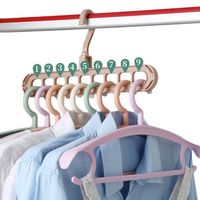 Wholesale 9 Holes Folding Clothes Hangers For Clothing Drying Rack Multi function Clothes Rack Organizer Space Saving Clothes Rack Colors Choose