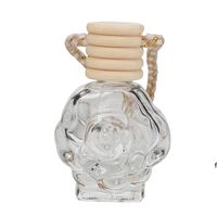 Wholesale Car Perfume Bottle Hanging Glass Bottles Empty Perfumes Aromatherapy Refillable Diffuser Air Fresher Fragrance Pendant RRF12234