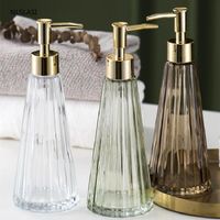 Wholesale Liquid Soap Dispenser ml Creative Umbrella Shape Glass Lotion Bottle Bathroom Shampoo Pump Home Decor