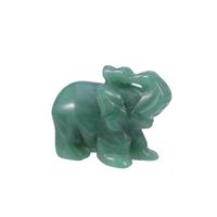 Wholesale Decorative Objects Figurines Jade Ornament Artistic Elephant Shape House Feng Shui Cool TV Cabinet Craft Ornaments For Store Home Office
