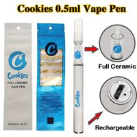 Wholesale D8 Disposable Cookies Vape Pen E Cigarettes Full Ceramic Cartridges Lead Free Healthy Material mAh Powerful Battery ml Empty Starter Kits