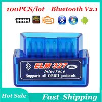 Wholesale 2021 hot selling ELM327 V2 Bluetooth mini OBD2 OBD Auto Scanner OBDII ELM Tester Diagnostic Tool for car automotive scanner