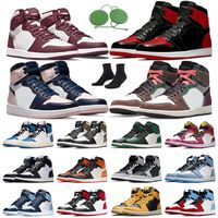 Wholesale Basketball Shoes s trainers Atmosphere Bubble Gum Hand Crafted Bordeaux Bred Patent Pollen Mocha Turbo Green Fearless mens womens sports sneakers outdoor