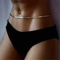 Wholesale Indian Sexy Snake Chain Waist Body Jewelry Accessory Simple Africa Fashion Belly Belt Gold Color Necklace for Women Waistband