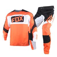 Wholesale TROY FOX Flexair Mirer Gear Set Jersey Pants Mens Motocross Combo Adult Kits Offroad Street Motor Racing Suit Orange White