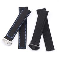Wholesale 22mm Strap Fold Buckle Band for Tag Heuer CARRERA AQUARACER Bracelets Canvas Nylon Leather Watch Accessories