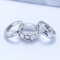 Wholesale Top letter design Silver Plated Rings Elf Skull Ring with Man or Woman Gift High Quality Alloy Fashion Jewelry Supply