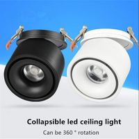 Wholesale Bulbs Dimmable Downlights W W COB LED Recessed Ceiling Lamps Surface Mounted Adjustable Down Light Indoor Lighting White