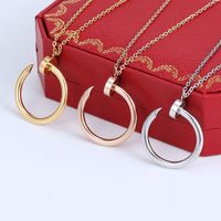 Wholesale New men and women pendant necklace fashion designer design stainless steel nail necklaces