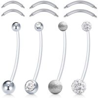 Wholesale Pregnancy Button Long Bar Sport Maternity Flexible Clear Navel Belly Rings Piercing Retainer for Pregnant Women mm