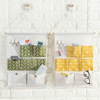 Wholesale Storage Boxes Bins Wall Hanging Bags Cotton Linen Door Organizer Waterproof Bedroom Closet Toy Key Home Office Container
