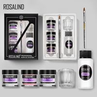 Wholesale 10g Bottle Acrylic System Kit Powder Set Nail Carving Extension Crystal Pen Liquid Glass Cup Box Package Frech Nail Tip