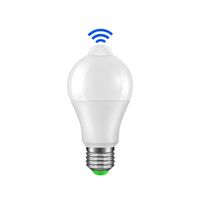 Wholesale Motion sensor bulb dusk to dawn fluorescent light LED radar detector lights E26 base A19 indoor and outdoor lighting W soft white K pack