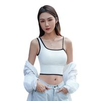 Wholesale Camisoles Tanks Sexy Bra Push Up Bas For Women Bralette Seamless Padded Irregular Strap Tops Lingerie Wireless Fitness Brassiere