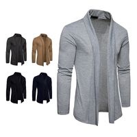 Wholesale Men s casual men s fashion knitted cardigan slim fit sweater youth versatile coat