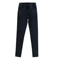 Wholesale Women s Jeans Denim Capris High Waist Solid Plus Size Jeggings For Women Full Length Pencil Pants Casual Female1